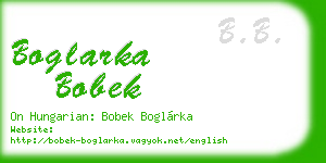 boglarka bobek business card