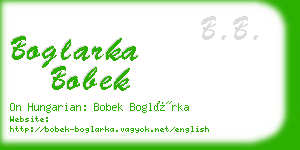 boglarka bobek business card